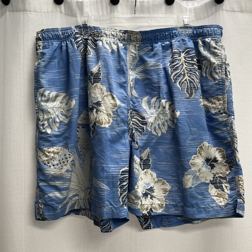Tommy Bahama Relax Mens Blue Floral Swim Trunks XL Beach Classic - Picture 1 of 7